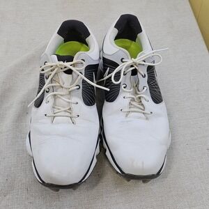 Nike Lunar Control Golf Shoes Men's Size 9 White Black Spiked Flywire